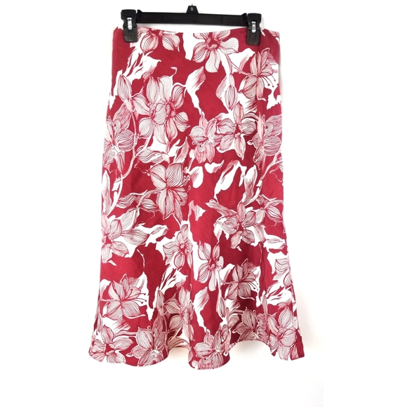 Kate Hill Dresses & Skirts - Kate Hill 12 Silk Linen A-Line Skirt Linen Silk